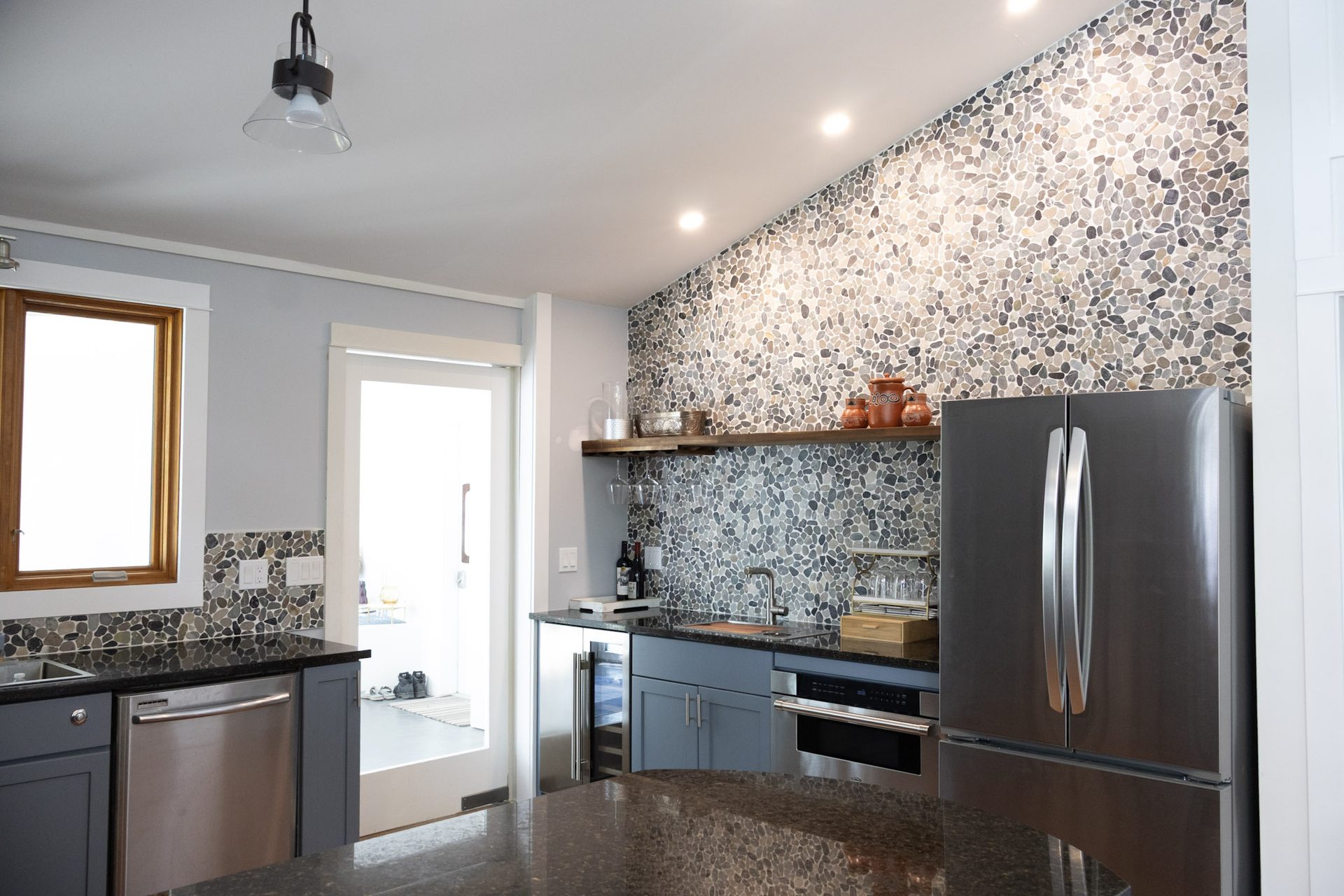 Gourmet kitchen with granite counters