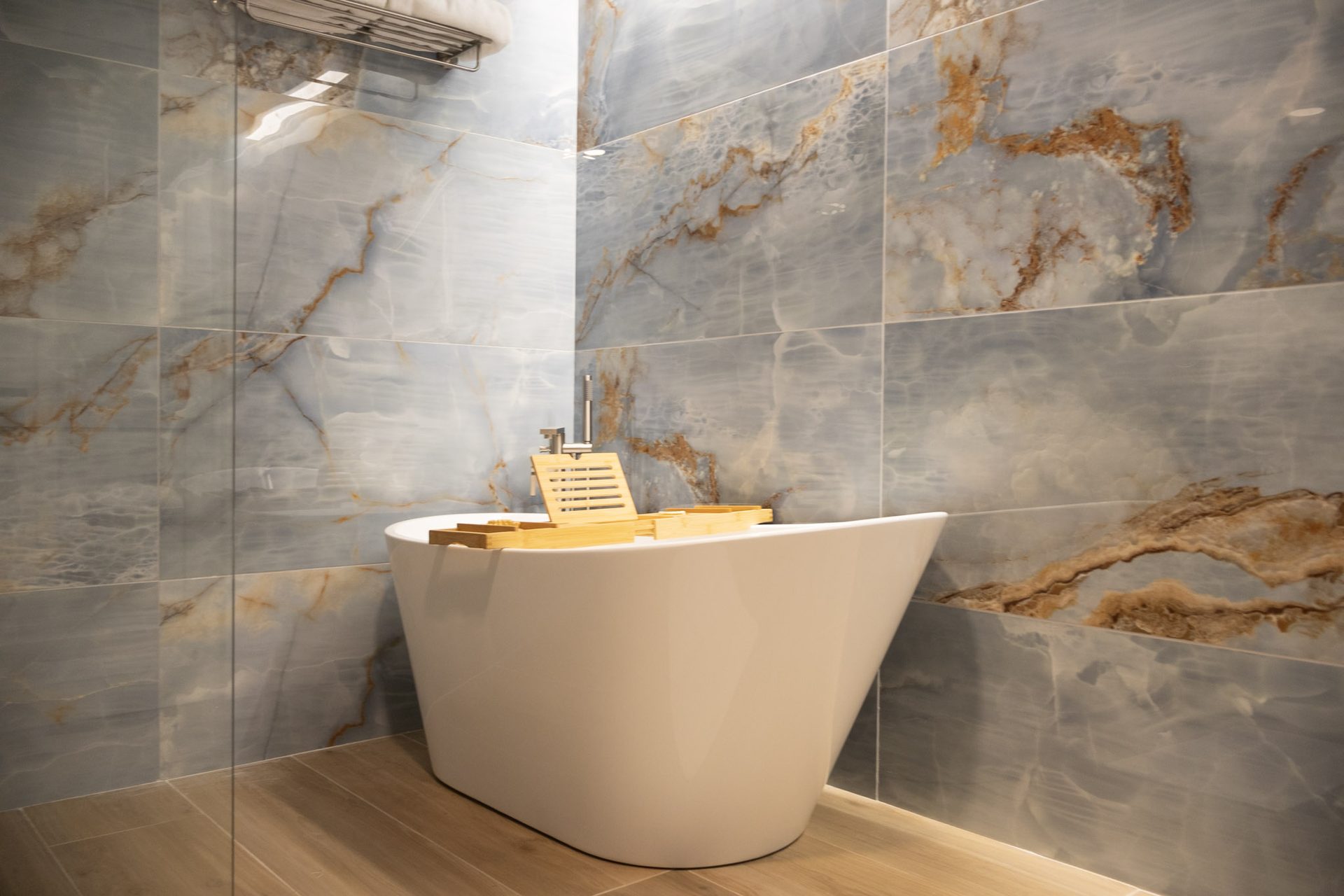 Spa-style bathroom
